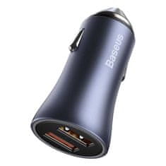 BASEUS 2x USB 40 W Quick Charge SCP FCP AFC nabíječka do auta + USB kabel - USB-C šedá TZCCJD-A0G Baseus