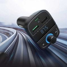 Ugreen FM transmitter Bluetooth 5.0 nabíječka do auta MP3 3x USB TF micro SD 48 A Ugreen