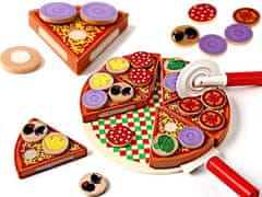 KIK Sada dřevěných hraček na pizzu s příslušenstvím
