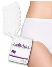 Mamitati Bavlněné kalhotky Angelika s vysokým pasem, 6ks v balení, bílé, vel. XL