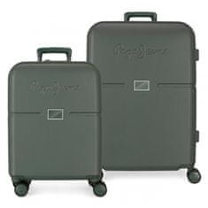 Joummabags Sada luxusních ABS cestovních kufrů 70cm/55cm PEPE JEANS ACCENT Verde, 7699533
