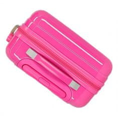 Joummabags Luxusní dětský ABS cestovní kufr DISNEY FROZEN Sparkle Pink, 55x38x20cm, 34L, 2421431