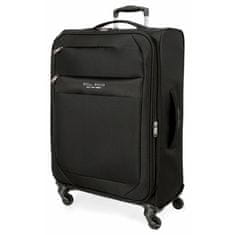 Joummabags Textilní cestovní kufr ROLL ROAD ROYCE Black/Černý, 66x43x26cm, 64L, 5019221 (medium)