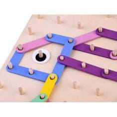 JOKOMISIADA Montessori Vkládačka barevné dřevěné paličky/tabulka 2v1