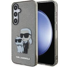 Karl Lagerfeld silikonový obal na Samsung Galaxy S24 PLUS Black IML Glitter Karl & Choupette