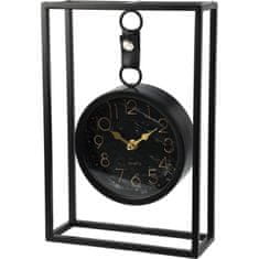 SEGNALE Stolní hodiny kovové 20 x 7 cm černá