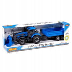 Polesie Wader Traktor-nakladač "Progress" s přívěsem Modrá
