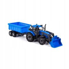 Polesie Wader Traktor-nakladač "Progress" s přívěsem-sklápěč Modrá