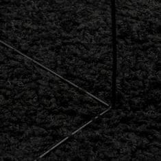 Vidaxl Koberec PAMPLONA s vysokým vlasem moderní černý 160 x 230 cm