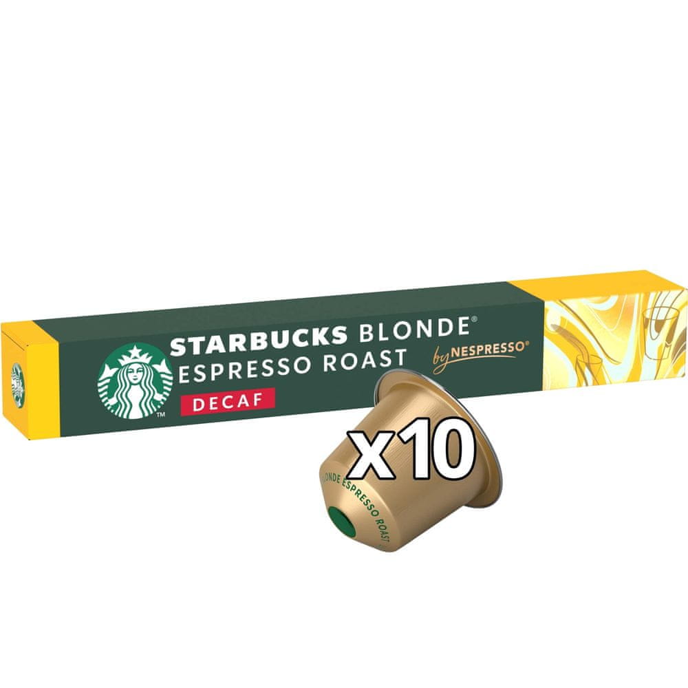 Levně Starbucks by NESPRESSO Blonde Espresso Roast Decaf, kávové kapsle - 10 kapslí v balení