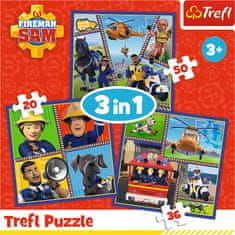 Trefl Puzzle Požárník Sam: Samův den 3v1 (20,36,50 dílků)