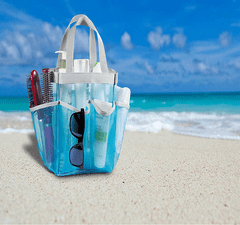 shumee Síťovaná plážová taška na hračky - modrá