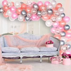 shumee Balónková girlanda 120 prémiových balónků – bílé a růžové
