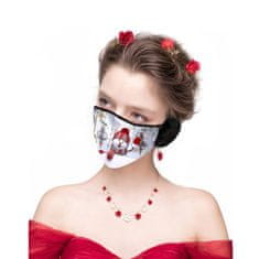 shumee Vánoční maska/obličejová maska s klapkami na uši – sněhulák