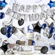 shumee Sada narozeninových balónků - tmavě modrá a černá