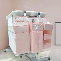 shumee Multifunkční skříňka na nářadí, organizér na XXL postel - růžová
