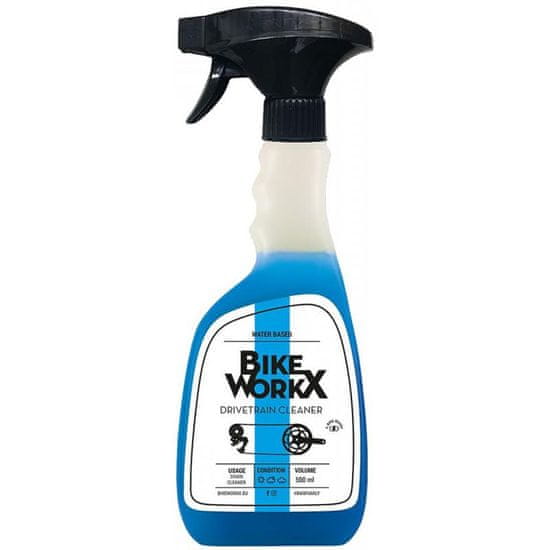 BikeWorkX Čistič Drivetrain Cleaner - rozprašovač 500 ml