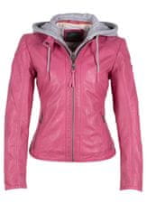 Gipsy Růžová kožená bunda s kapucí GWApril