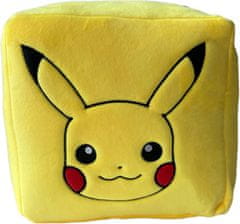 CurePink 3D polštář Pokémon: Obličeje Pikachu (25 x 25 cm)