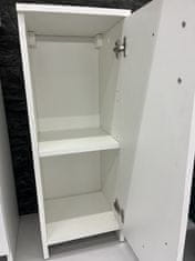 Deftrans Stojící koupelnová skříňka bílý lesk 79x30 cm