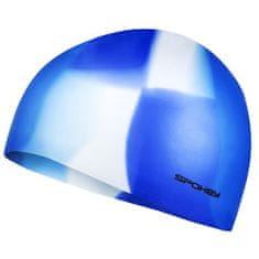 Spokey ABSTRACT Silikonová plavecká čepice, modro-bílá