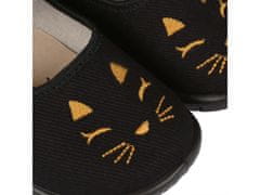 Zetpol Černé dětské pantofle s koženou vsadkou, pantofle pro dívky Marlena ZETPOL 20 EU