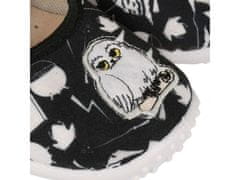Zetpol Černé dívčí tenisky/pantofle Hedwiga, dětské pantofle na suchý zip Julia sova ZETPOL 32 EU