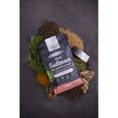 GO NATIVE Small Breed Salmon with Spinach and Ginger 1,5kg obsahuje až 70% masa z lososa
