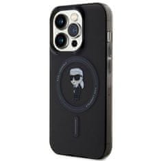 Karl Lagerfeld hard silikonovýobal iPhone 15 PRO MAX 6.7" Black IML Ikonik MagSafe