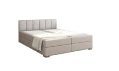 KONDELA Boxspringová postel 180x200, světle šedá, RIANA KOMFORT 215 x 180 x 90 cm