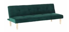 KONDELA Pohovka rozkládací, smaragdová Velvet látka ALIDA 68 x 178 x 66 cm