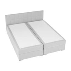 KONDELA Boxspringová postel 180x200, světle šedá, FERATA KOMFORT 215 x 180 x 90 cm