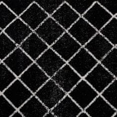 KONDELA Koberec, černá, vzor, 57x90 cm, MATES TYP 1 Černá Polypropylen