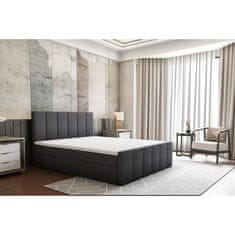 KONDELA Boxspringová postel, 180x200, šedá, STAR 214 x 187 x 104 cm