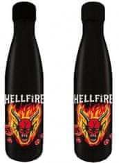 CurePink Nerezová láhev na pití Stranger Things: Hellfire Club (objem 540 ml)