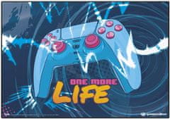 CurePink Podložka na stůl Gamer: One More Life (49,5 x 34,5 cm)