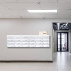 Rottner ELM MZ poštovní schránka bílá | Cylindrický zámek | 30.5 x 12.5 x 39 cm