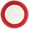 keramický jídelní talíř Alice Red 26,5 cm