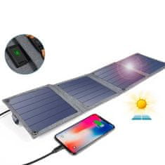 Choetech Turistická solární nabíječka telefonů s USB 14W skládací šedá SC004 Choetech