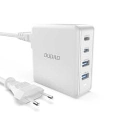 DUDAO GaN 100W 2x USB-C/2x USB A100EU síťová nabíječka - bílá Dudao