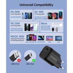 Choetech GaN USB-C PD 30W síťová nabíječka černá PD5007 Choetech