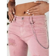 Dstreet Dámské džínové kalhoty ALEX růžové uy1880 XL