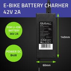 Nabíječka baterií pro elektrokola 36V | 42V | 2A | 5,5*2,5