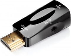 Verk 06305 Konvertor z HDMI na VGA D-SUB audio černý