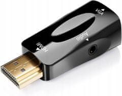 Verk 06305 Konvertor z HDMI na VGA D-SUB audio černý