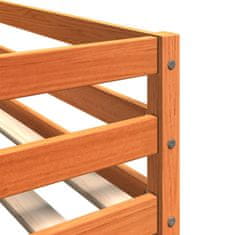 Vidaxl Patrová postel voskově hnědá 90x200 cm masivní borové dřevo