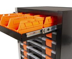 Tactix Kovová skříňka s organizéry na drobný materiál - TC320056
