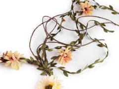 Kraftika 1ks švestková květinový věneček do vlasů