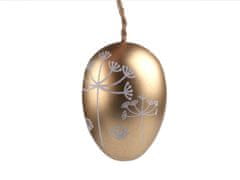 Kraftika 6ks ílá zlatá velikonoční vajíčka k zavěšení, dekorace