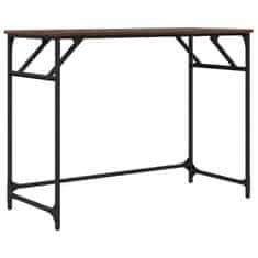 Vidaxl Psací stůl hnědý dub 100 x 45 x 76 cm kompozitní dřevo a ocel